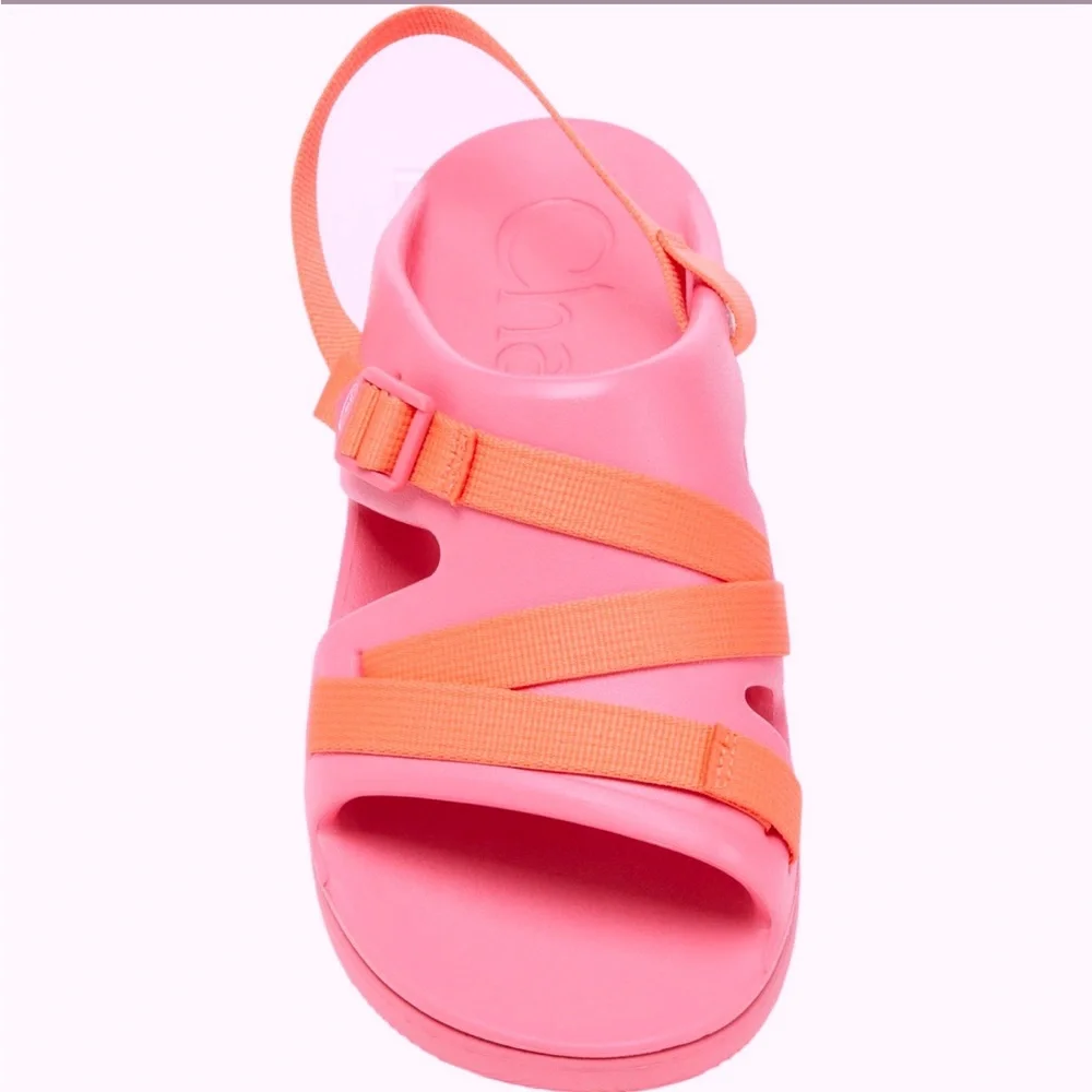 Chaco | Chillos Sport Sandal EVA Kids Girls Rose Pink Coal New 4 Spring Summer - Picture 10 of 15